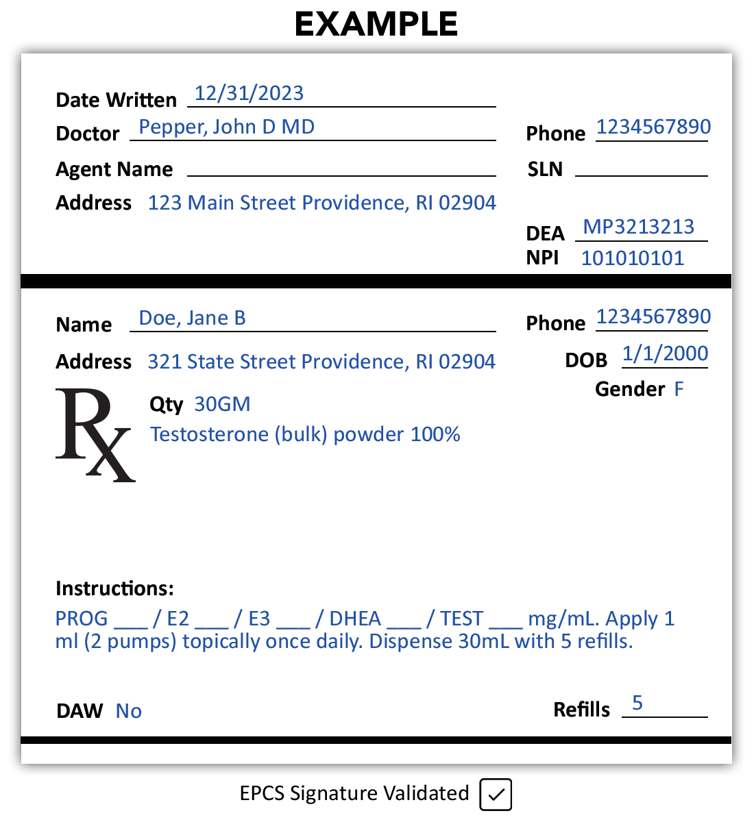 How to Prescribe Testosterone w/ PROG, DHEA, E2, E3 Topicals